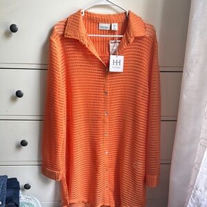 Hannah Women's Vibrant Orange Button-Down Shirt